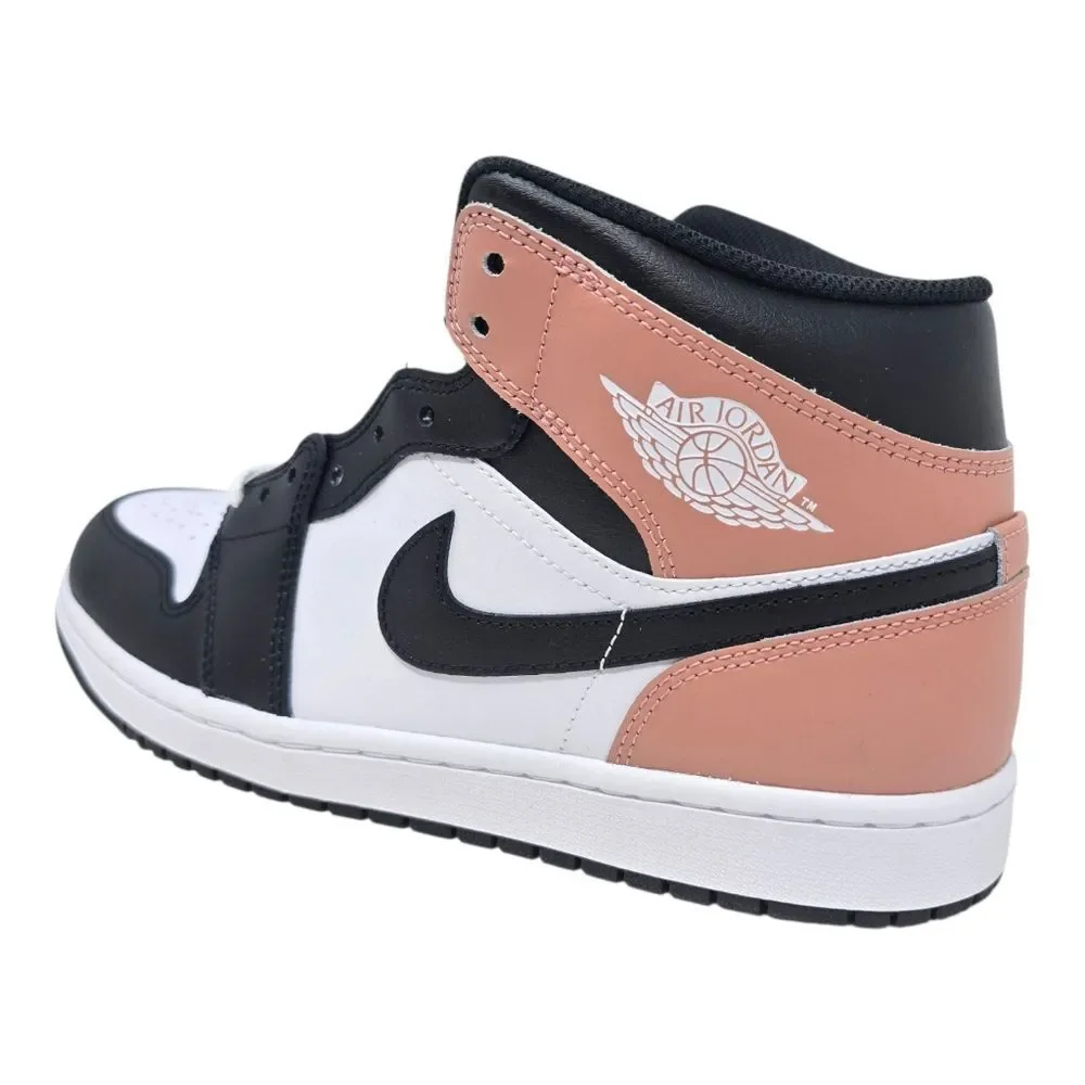 Nike Air Jordan 1 Mid White Black Rust Pink Basketball DQ8426-100 Men's Size 11
